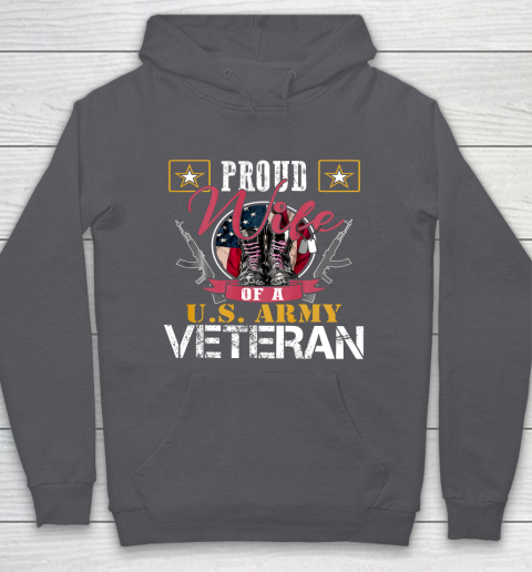 Veteran Shirt Vintage Proud Wife Of A U S Army Veteran Hoodie 4