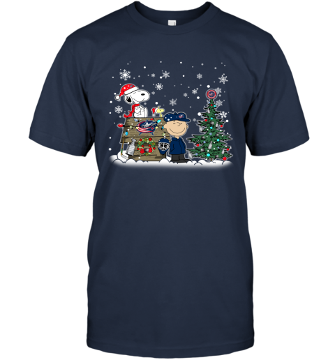 NHL Columbus Blue Jackets Snoopy Charlie Brown Woodstock Christmas Stanley Cup Hockey T Shirt Yw5nQvtMMX5 classic t shirt 2 95 151514 front navy