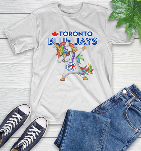Toronto Blue Jays MLB Baseball Funny Unicorn Dabbing Sports T-Shirt 13