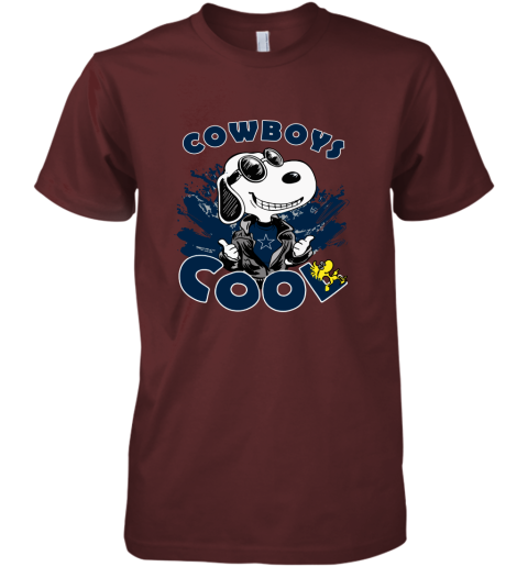 h149 dallas cowboys snoopy joe cool were awesome shirt premium guys tee 5 front maroon
