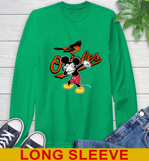 Baltimore Orioles MLB Baseball Dabbing Mickey Disney Sports Long Sleeve T-Shirt 7