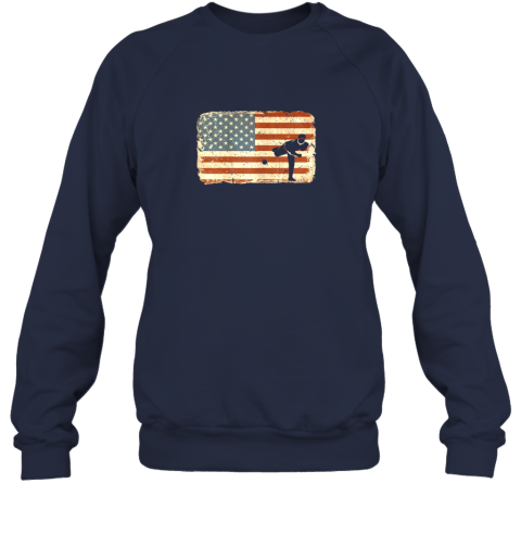l2rj vintage baseball pitcher shirt american flag sweatshirt 35 front navy