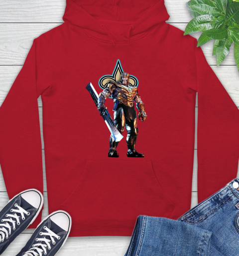 NFL Thanos Gauntlet Avengers Endgame Football New Orleans Saints Hoodie 10