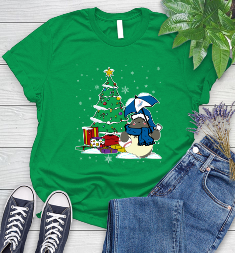 Los Angeles Dodgers MLB Baseball Cute Tonari No Totoro Christmas Sports Women's T-Shirt 9