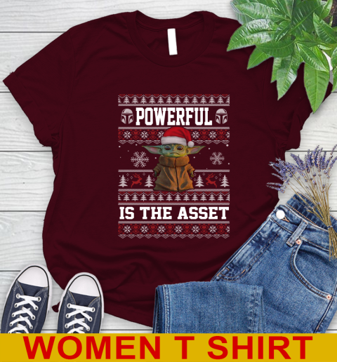 Powerful Is The Asset Baby Yoda Christmas Star Wars Shirts 90