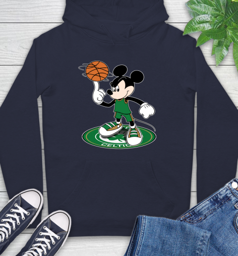 NBA Basketball Boston Celtics Cheerful Mickey Disney Shirt Hoodie 4