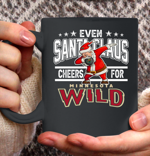 Minnesota Wild Even Santa Claus Cheers For Christmas NHL Ceramic Mug 11oz 2