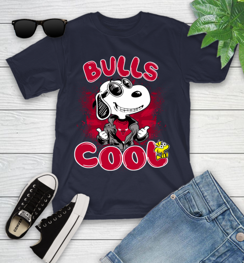 NBA Basketball Chicago Bulls Cool Snoopy Shirt Youth T-Shirt 2