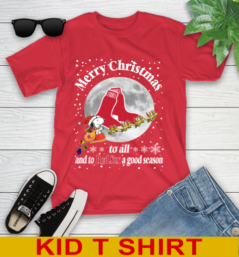Boston Red Sox Merry Christmas To All And To Red Sox A Good Season MLB Baseball Sports Youth T-Shirt 11
