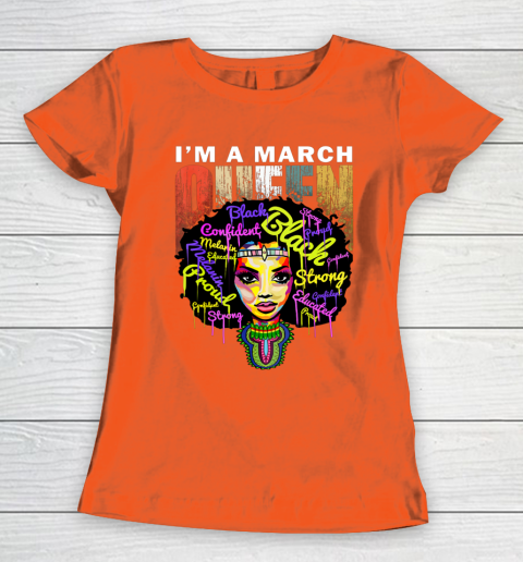 Womens March Birthday Queen Shirts For Women - African Black Girl T-Shirt Womens March Birthday Queen Shirts For Women - African Black Girl T-Shirt
