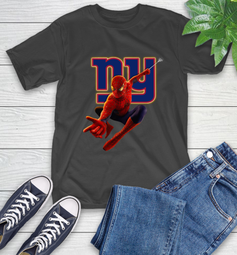 NFL Spider Man Avengers Endgame Football New York Giants T-Shirt 2