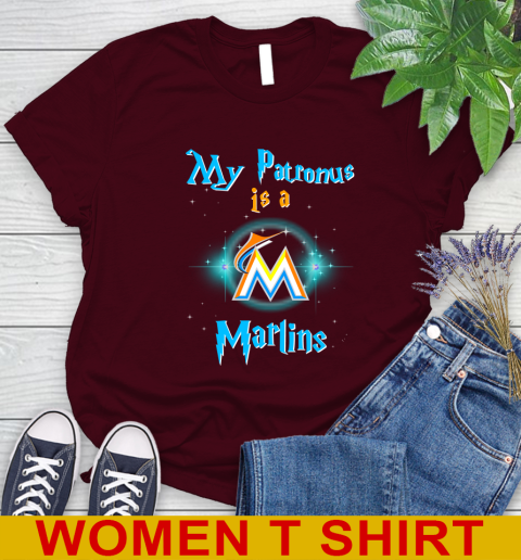 MLB Baseball Harry Potter My Patronus Is A Miami Marlins Women's T-Shirt 6
