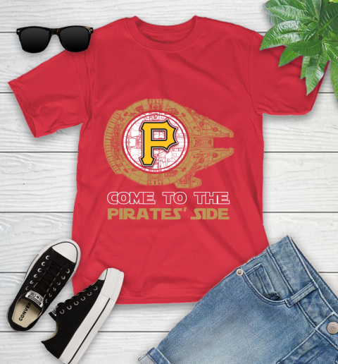 MLB Come To The Pittsburgh Pirates Side Star Wars Baseball Sports Youth T-Shirt 13