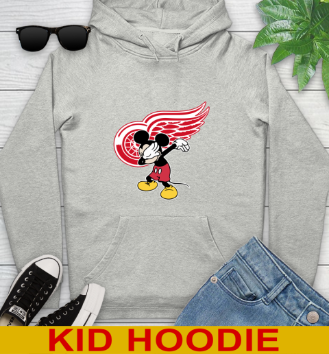 Detroit Red Wings NHL Hockey Dabbing Mickey Disney Sports Youth Hoodie
