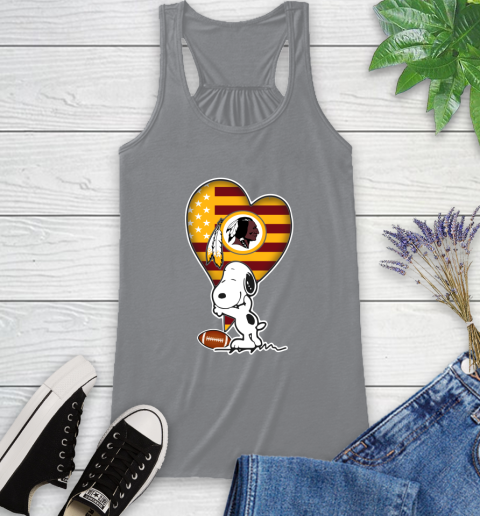 Washington Redskins NFL Football The Peanuts Movie Adorable Snoopy Racerback Tank 5