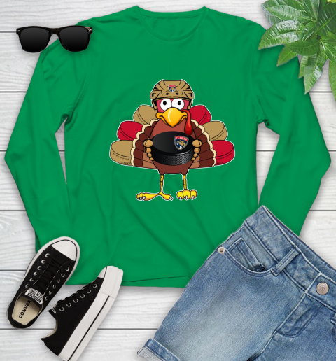 Florida Panthers Turkey Thanksgiving Day Youth Long Sleeve 6