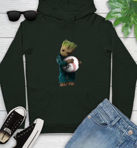 MLB Groot Guardians Of The Galaxy Baseball Sports Chicago White Sox Youth Hoodie 13