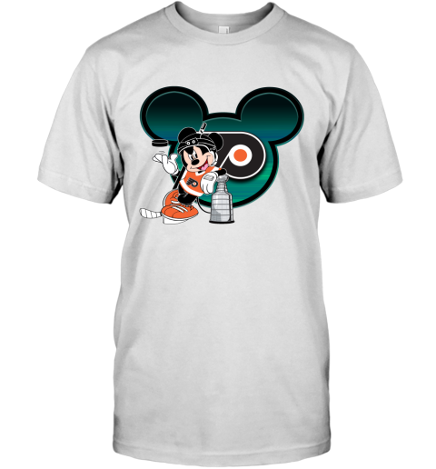 NHL Philadelphia Flyers Stanley Cup Mickey Mouse Disney Hockey T Shirt