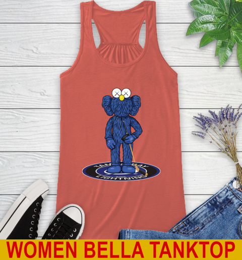 NHL Hockey Tampa Bay Lightning Kaws Bff Blue Figure Shirt Racerback Tank 4