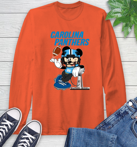 NFL Carolina Panthers Mickey Mouse Disney Super Bowl Football T Shirt Long Sleeve T-Shirt 5