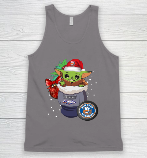 New York Islanders Christmas Baby Yoda Star Wars Funny Happy NHL Tank Top 7