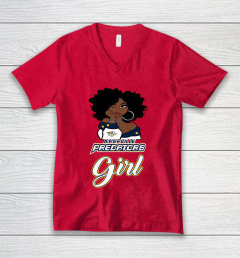 Nashville Predators Girl NHL V-Neck T-Shirt 7