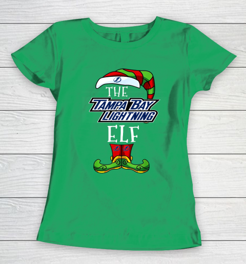 Tampa Bay Lightning Christmas ELF Funny NHL Women's T-Shirt 5