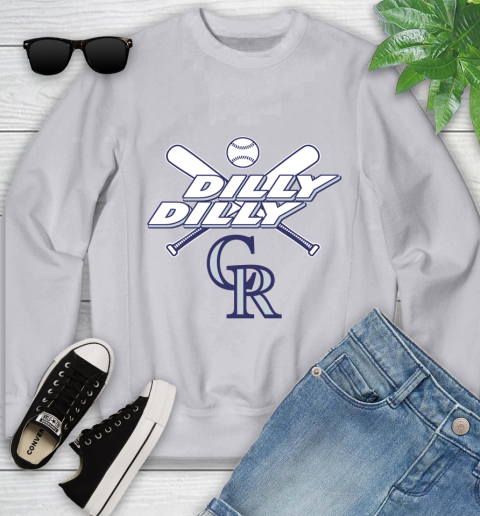MLB Colorado Rockies Dilly Dilly Baseball Sports Youth Sweatshirt 4