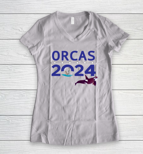 Orcas 2024 Women's V-Neck T-Shirt