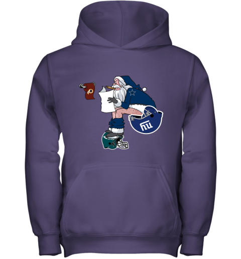 Santa Claus Dallas Cowboys Shit On Other Teams Christmas Youth Hoodie