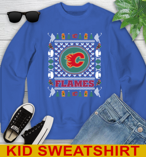 Calgary Flames Merry Christmas NHL Hockey Loyal Fan Youth Sweatshirt 6