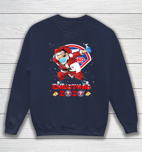 Philadelphia Phillies Funny Santa Claus Dabbing Christmas 2020 MLB Sweatshirt 2