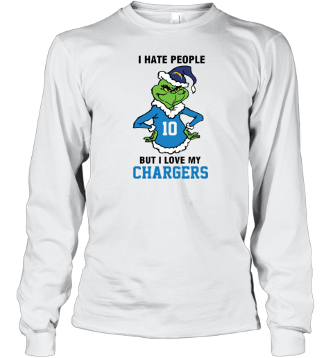 I Hate People But I Love My Los Angeles Chargers Los Angeles Chargers NFL Teams Long Sleeve T-Shirt