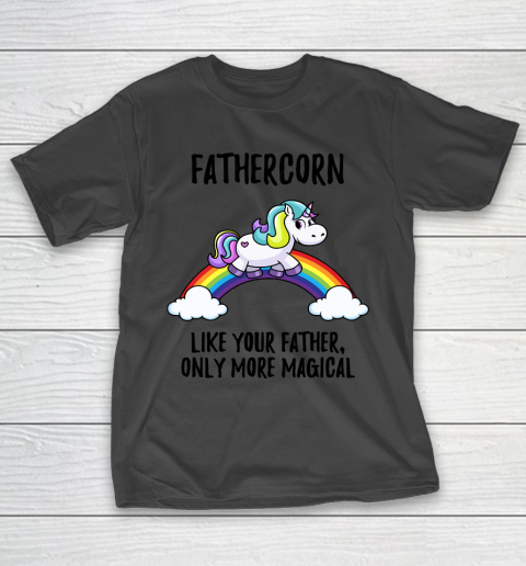 Father's Day Funny Gift Ideas Apparel  Father Unicorn T Shirt T-Shirt
