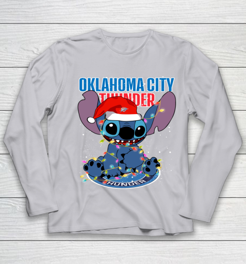 Oklahoma City Thunder NBA noel stitch Basketball Christmas Youth Long Sleeve 3