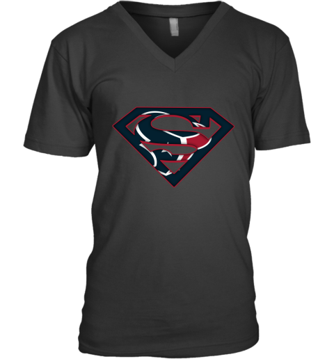 We Are Undefeatable The Houston Texans x Superman NFL V-Neck T-Shirt