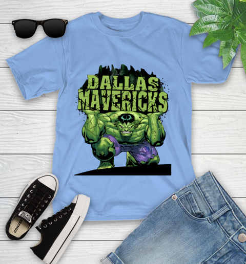 Dallas Mavericks NBA Basketball Incredible Hulk Marvel Avengers Sports Youth T-Shirt 11