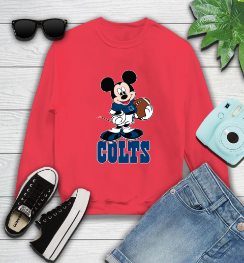 NFL Football Indianapolis Colts Cheerful Mickey Mouse Shirt Sweatshirt 10