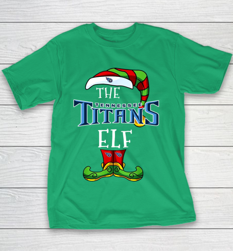Tennessee Titans Christmas ELF Funny NFL Youth T-Shirt 3