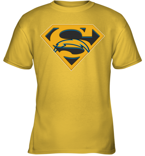 NFL Los Angeles Chargers LOGO Superman k7an nfl los angeles chargers logo superman youth t shirt 26 front daisy
