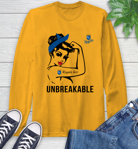 MLB Kansas City Royals Girl Unbreakable Baseball Sports Long Sleeve T-Shirt 2