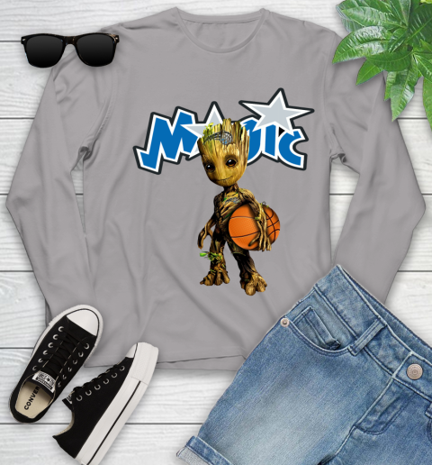 Orlando Magic NBA Basketball Groot Marvel Guardians Of The Galaxy Youth Long Sleeve 5