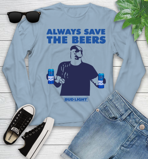 Always Save The Bees Beers Bud Light Jeff Adams Beers Over Baseball Youth Long Sleeve 6
