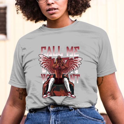 Air Jordan 1 Chicago Matching Sneaker Tshirt Call Me When You Want V2 Red and White Jordan Tshirt