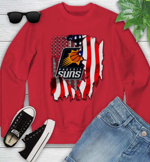 Phoenix Suns NBA Basketball American Flag Youth Sweatshirt - Image 9