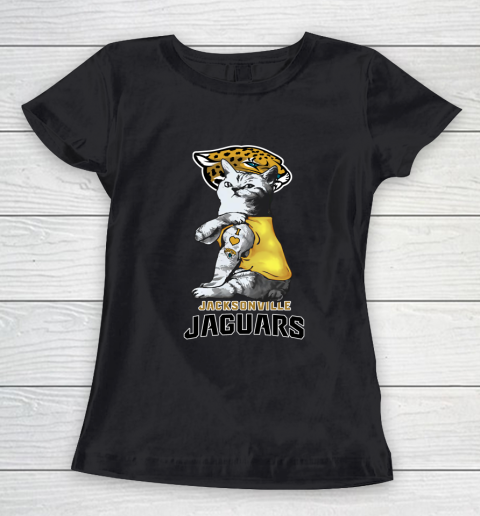 NFL Football My Cat Loves Jacksonville Jaguars Women's T-Shirt