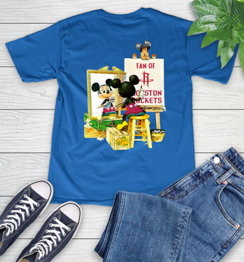 NBA Basketball Houston Rockets Mickey Drawing Shirt 50