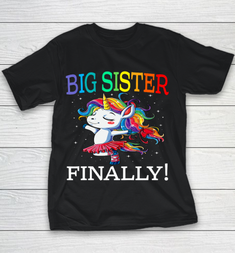 Big Sister Finally Unicorn Shirt Unicorn shirt for Girl Youth T-Shirt