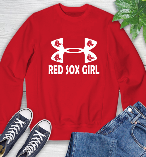 MLB Boston Red Sox Under Armour Baseball Sports Sweatshirt Tee