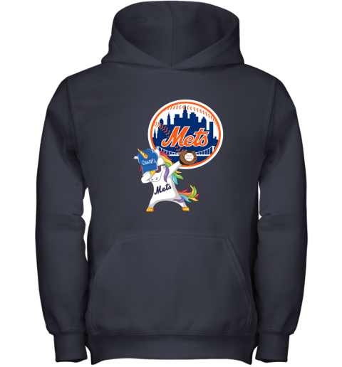 Hip Hop Dabbing Unicorn Flippin Love New York Mets Youth Hoodie